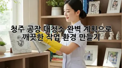청주 공장 대청소: 완벽 계획으로 깨끗한 작업 환경 만들기